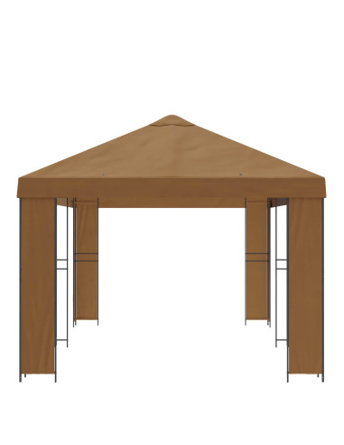 Gazebo da giardino 6 x 3 m Beige Poliestere e Acciaio 190