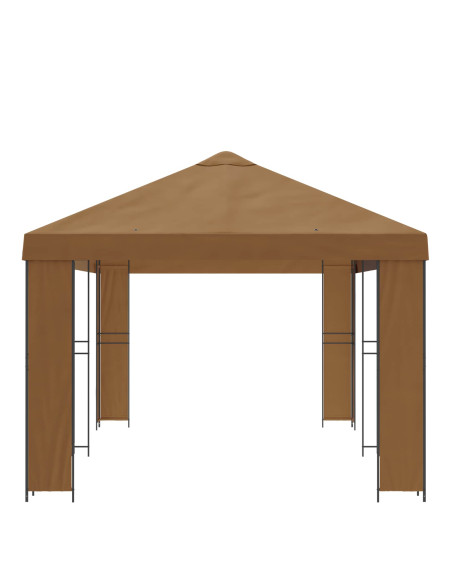 Gazebo da giardino 6 x 3 m Beige Poliestere e Acciaio 190