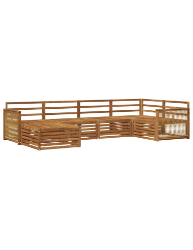Set di divani da esterno 6 pcs Naturale