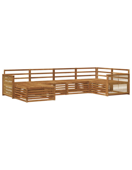 Set di divani da esterno 6 pcs Naturale