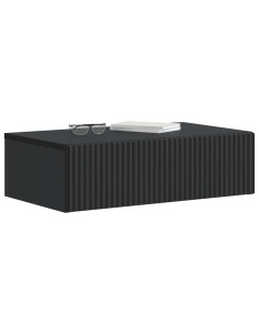 Tavolino da Parete Laterale Nero 59 x 34,5 x 17 cm 2