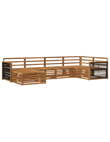 Set di divani da esterno 6 pcs Naturale