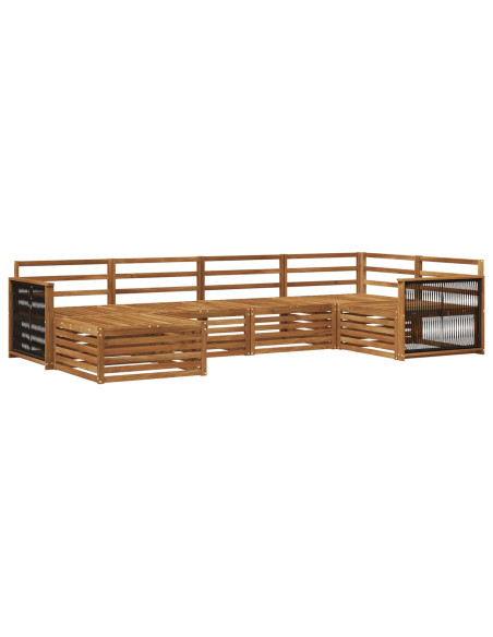 Set di divani da esterno 6 pcs Naturale