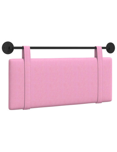 Testata appesa Montaggio a parete Rosa 110 x 55 x 5 cm Tessuto