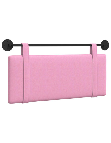 Testata appesa Montaggio a parete Rosa 110 x 55 x 5 cm Tessuto