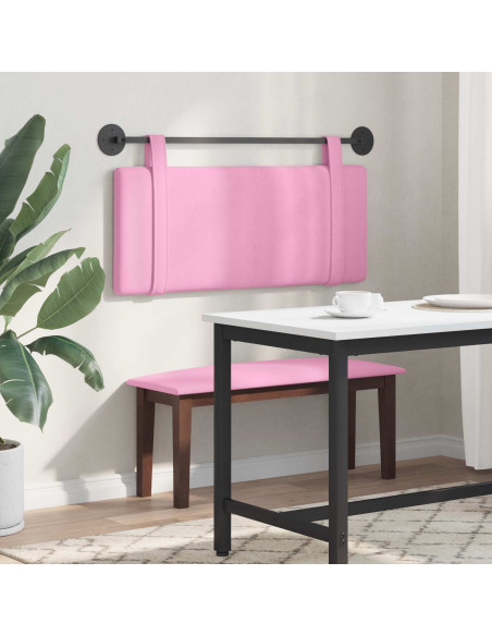 Testata appesa Montaggio a parete Rosa 110 x 55 x 5 cm Tessuto