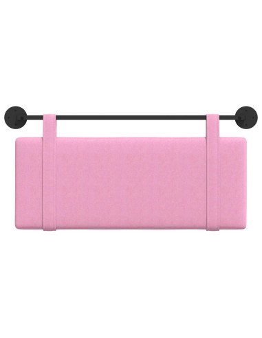 Testata appesa Montaggio a parete Rosa 110 x 55 x 5 cm Tessuto