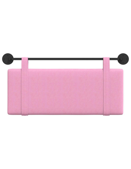 Testata appesa Montaggio a parete Rosa 110 x 55 x 5 cm Tessuto