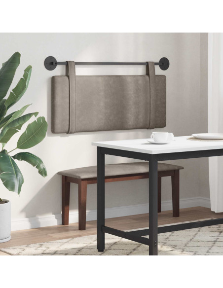 Testata appesa Tinta unita Grigio 110 x 55 x 5 cm PU Antico