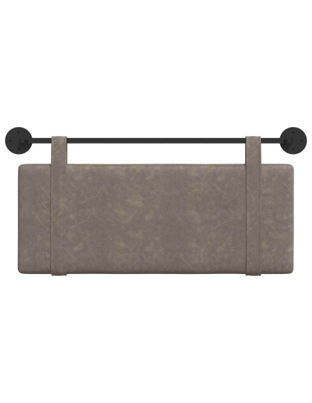 Testata appesa Tinta unita Grigio 110 x 55 x 5 cm PU Antico