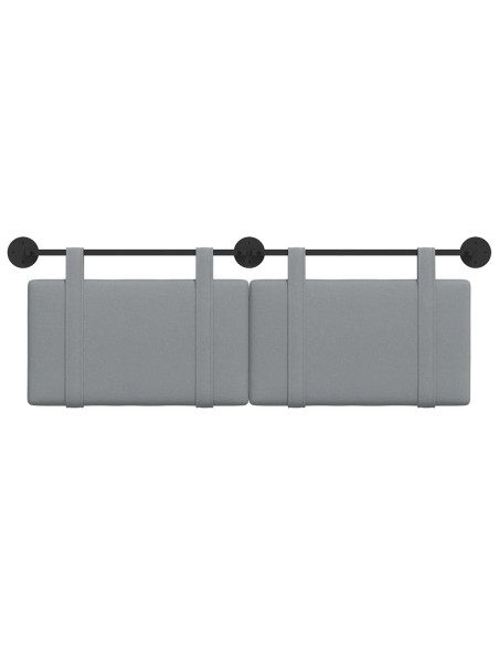 Testata appesa Grigio chiaro 130 x 55 x 5 cm Tessuto