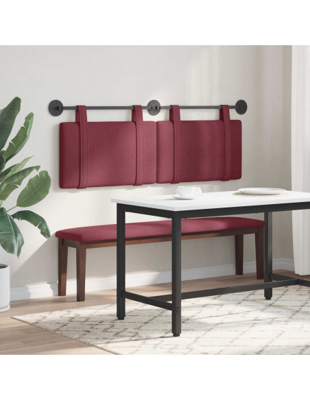 Testata appesa Tinta unita Rosso Vino 130 x 55 x 5 cm Tessuto