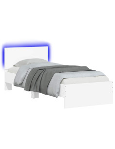 Letto con LED Bianco 80 x 200 cm Legno ingegnerizzato 2