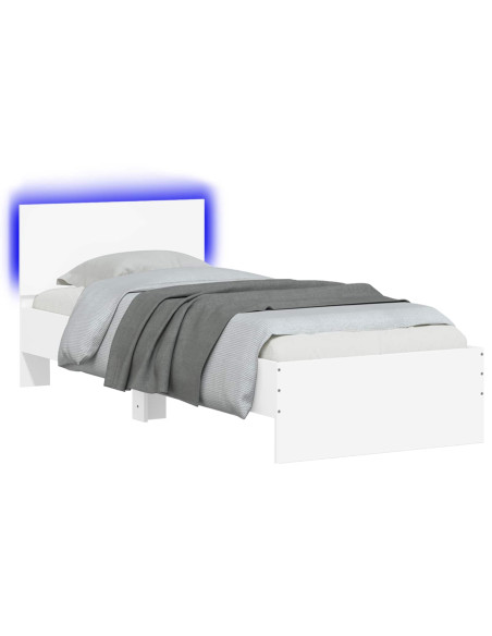 Letto con LED Bianco 80 x 200 cm Legno ingegnerizzato