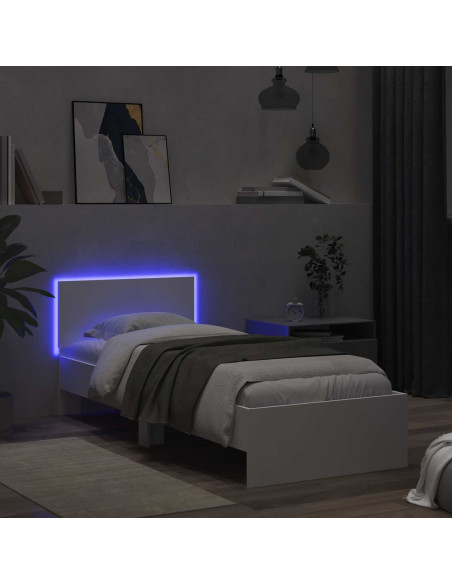 Letto con LED Bianco 80 x 200 cm Legno ingegnerizzato