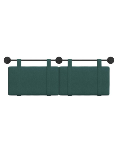 Testata appesa Tinta unita Verde Scuro 130 x 55 x 5 cm Tessuto