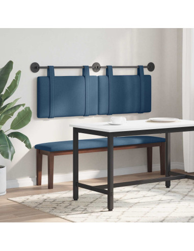 Testata appesa Montaggio a parete Blu 130 x 55 x 5 cm Tessuto