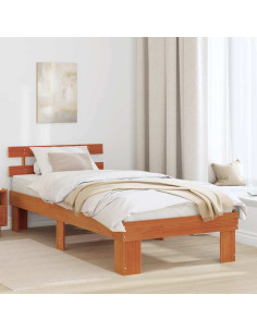 Struttura del letto Marrone cerato 90 x 200 cm Pino massello