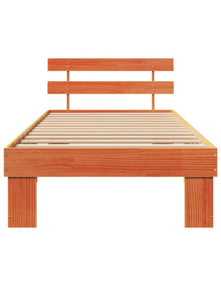 Struttura del letto Marrone cerato 75 x 190 cm Pino massello
