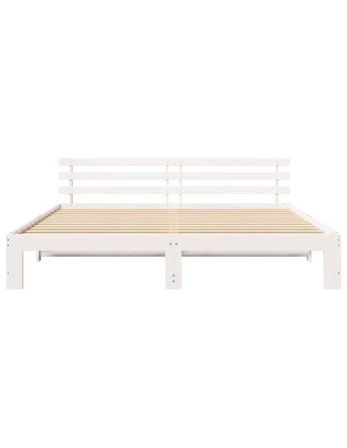 Struttura del letto Bianco 200 x 200 cm Pino massello