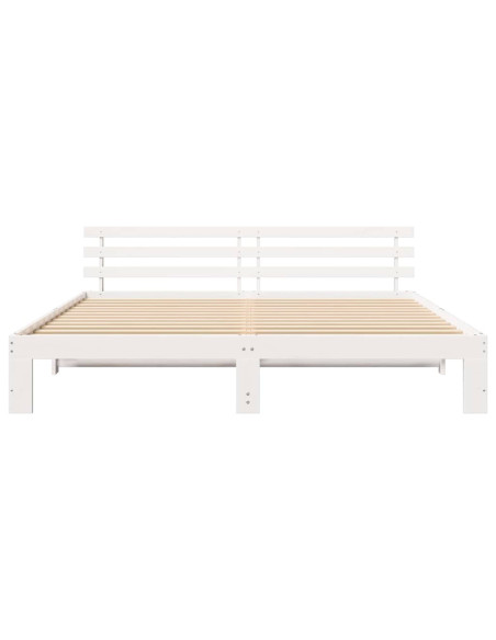 Struttura del letto Bianco 200 x 200 cm Pino massello