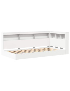 Letto Libreria Bianco 75 x 190 cm Legno multistrato 2