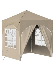 Tenda per feste a pop-up 192 x 192 x 245 cm Crema 2
