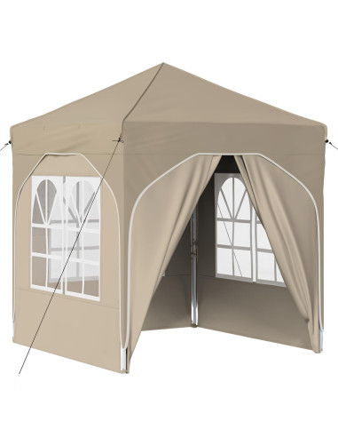 Tenda per feste a pop-up 192 x 192 x 245 cm Crema