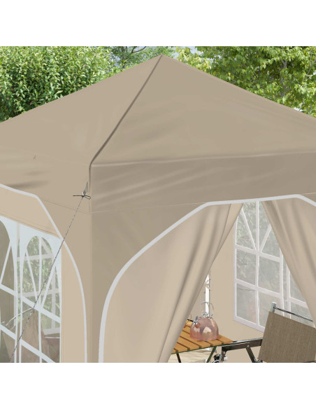 Tenda per feste a pop-up 192 x 192 x 245 cm Crema