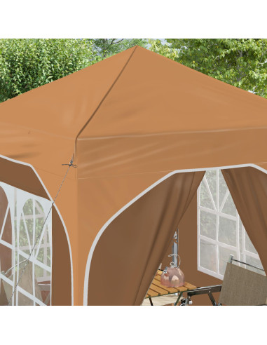 Tenda per feste a pop-up 192 x 192 x 245 cm Beige