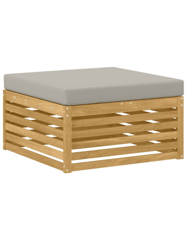 Set di divani da esterno 7 pcs Bianco e Grigio Chiaro