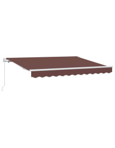 Tenda Retrattile Marrone 300 x 200 cm Tessuto 2
