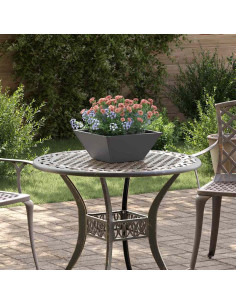Vaso da giardino Nero 35 x 35 x 15 cm Acciaio laminato a freddo