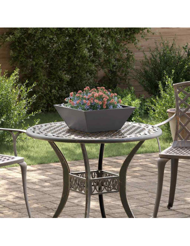 Vaso da giardino Nero 40 x 40 x 15 cm Acciaio laminato a freddo