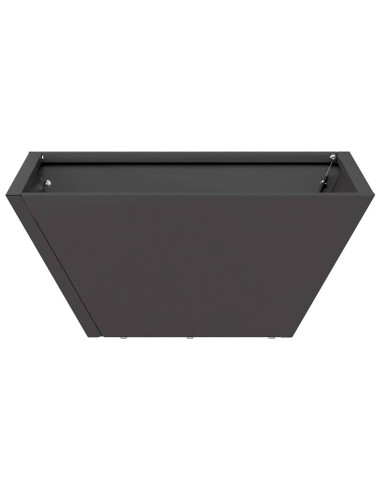 Vaso da giardino Nero 35 x 35 x 15 cm Acciaio laminato a freddo