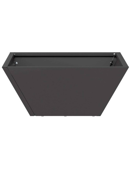 Vaso da giardino Nero 35 x 35 x 15 cm Acciaio laminato a freddo
