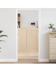 Porte Swing 2 pcs Naturale Legno Massello di Pino