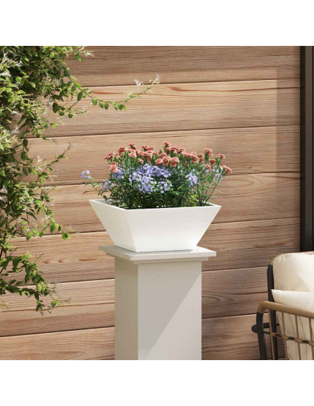 Vaso da giardino Bianco 35 x 35 x 15 cm