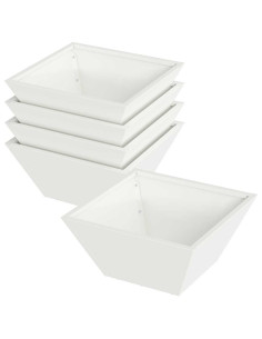 Vaso da giardino 5 pcs Bianco 35 x 35 x 15 cm 2