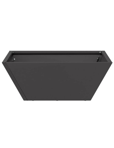 Vaso da giardino Nero 40 x 40 x 15 cm Acciaio laminato a freddo