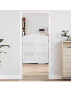 Porte Swing Bianco 90 x 40 cm Legno Massello di Pino