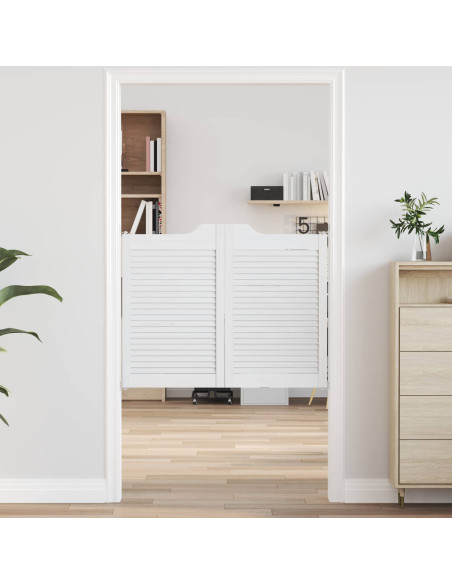 Porte Swing Bianco 80 x 50 cm Legno Massello di Pino