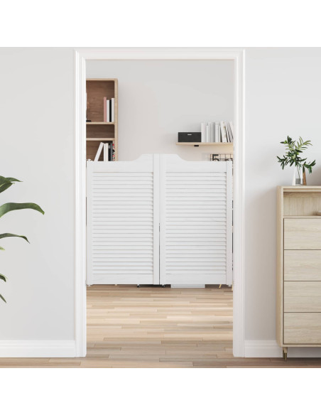 Porte Swing Bianco 90 x 50 cm Legno Massello di Pino
