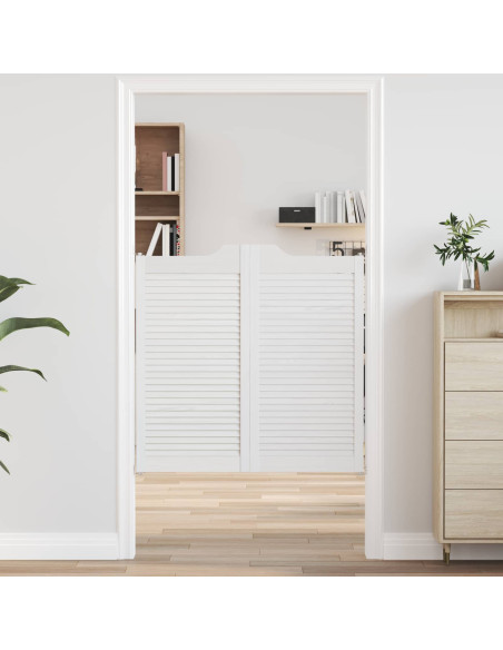 Porte Swing Bianco 100 x 50 cm Legno Massello di Pino