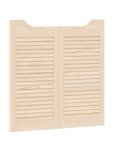 Porte Swing 2 pcs Naturale Legno Massello di Pino 2