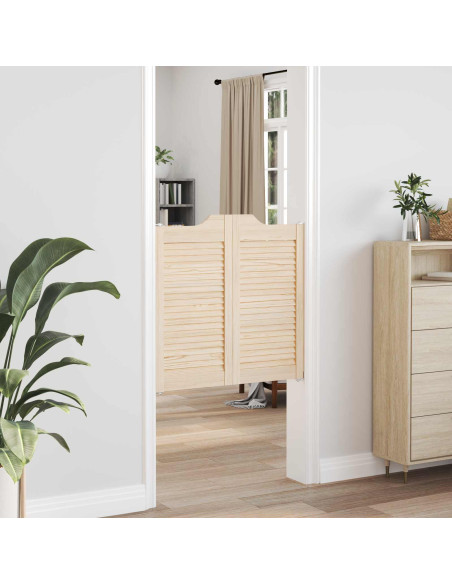 Porte Swing 2 pcs Naturale Legno Massello di Pino