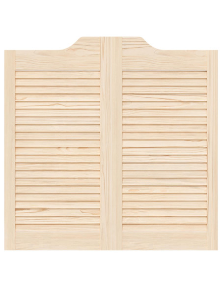 Porte Swing 2 pcs Naturale Legno Massello di Pino
