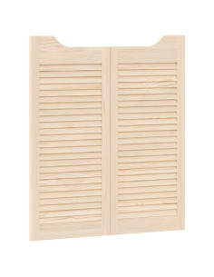 Porte Swing 2 pcs Naturale Legno Massello di Pino 2