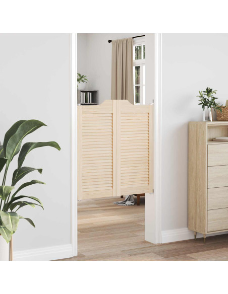 Porte Swing 2 pcs Naturale Legno Massello di Pino