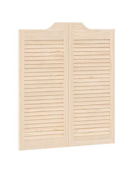 Porte Swing 2 pcs Naturale Legno Massello di Pino